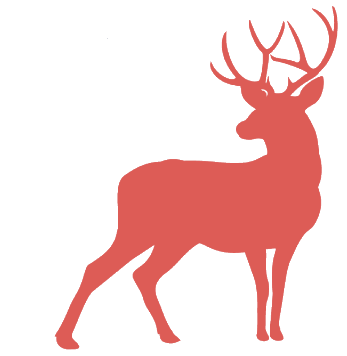 Decorative graphic of a deer